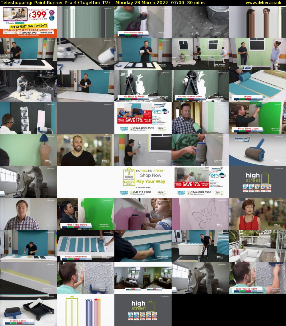 Teleshopping: Paint Runner Pro 4 (Together TV) Monday 28 March 2022 07:00 - 07:30