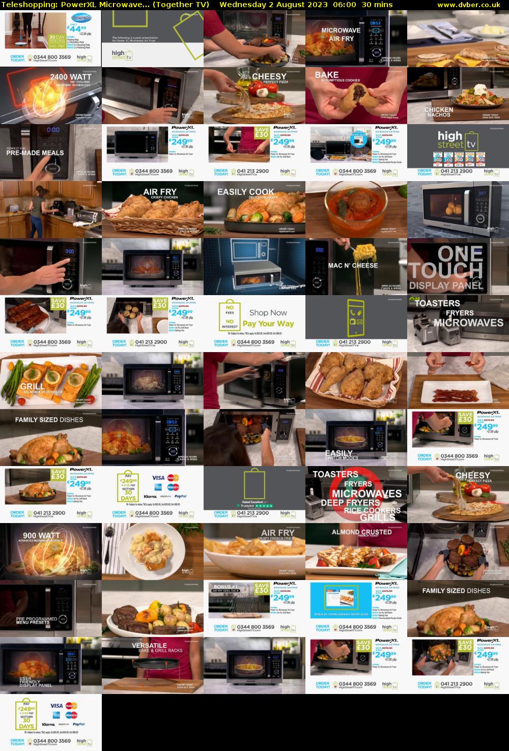 Teleshopping: PowerXL Microwave... (Together TV) Wednesday 2 August 2023 06:00 - 06:30