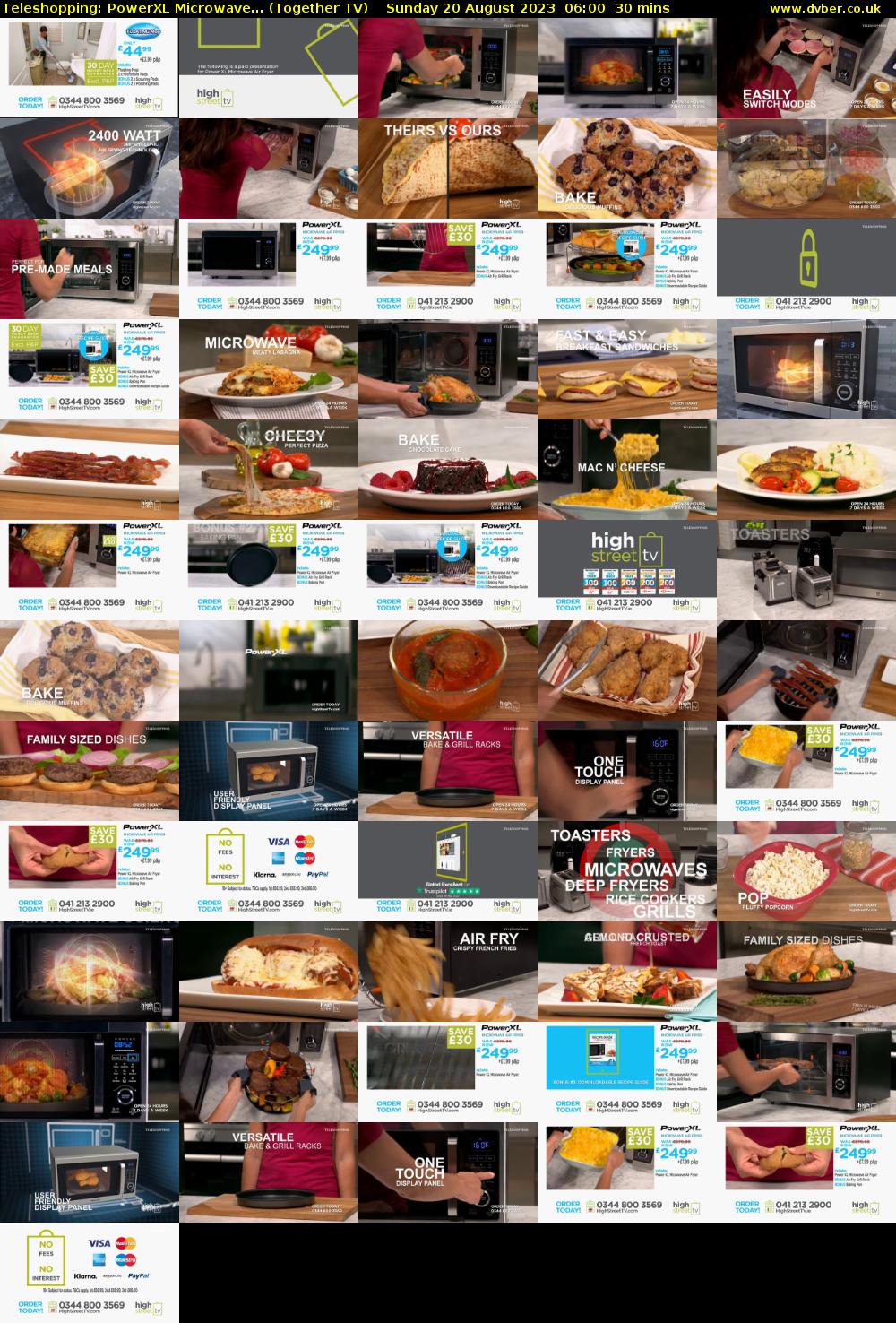 Teleshopping: PowerXL Microwave... (Together TV) Sunday 20 August 2023 06:00 - 06:30