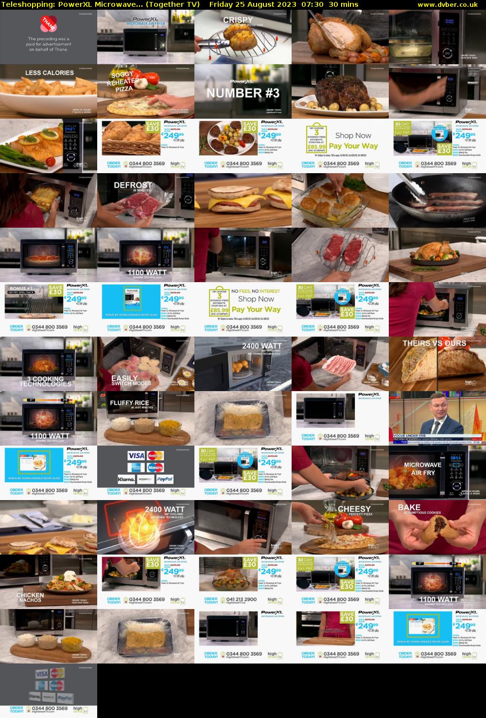 Teleshopping: PowerXL Microwave... (Together TV) Friday 25 August 2023 07:30 - 08:00