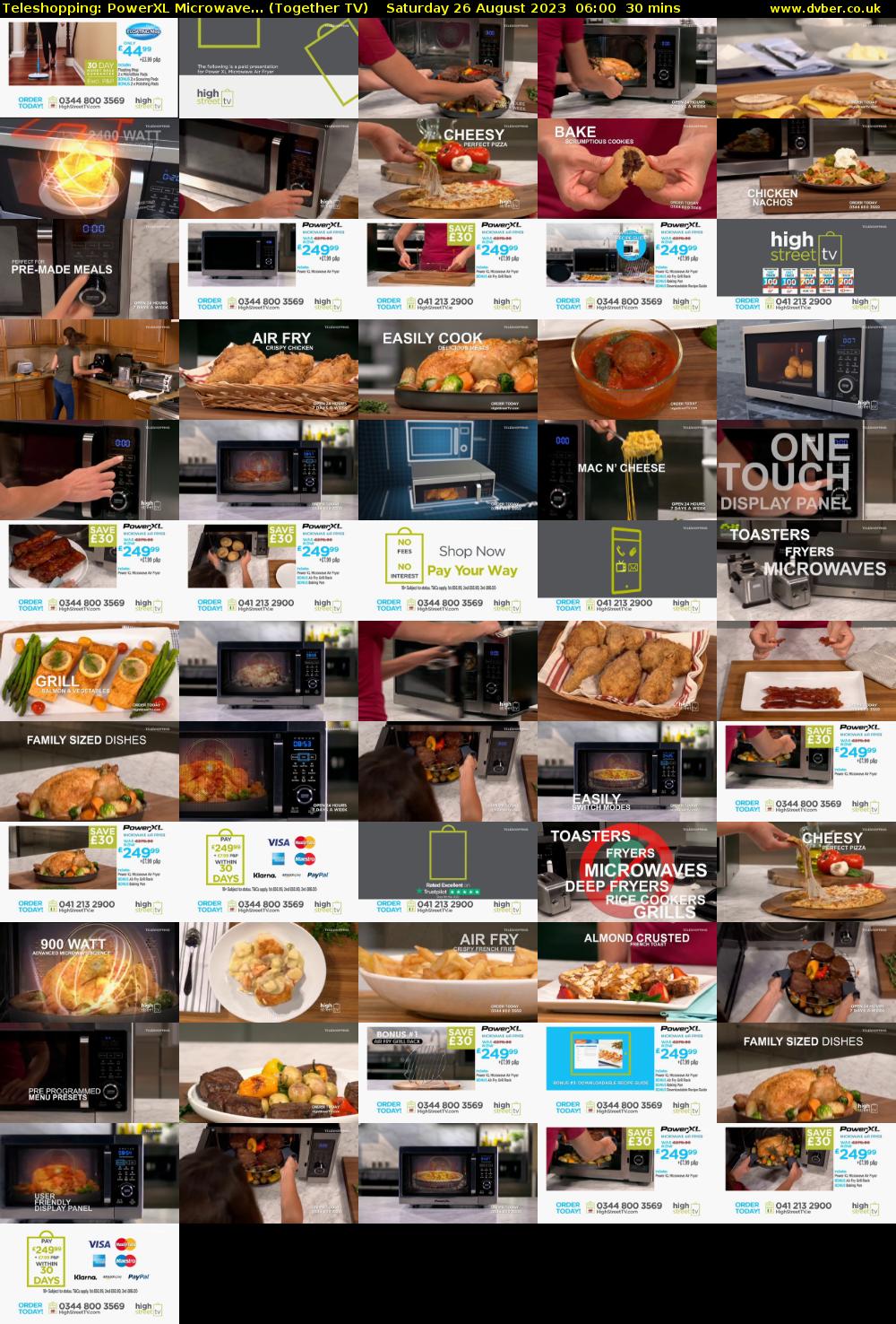 Teleshopping: PowerXL Microwave... (Together TV) Saturday 26 August 2023 06:00 - 06:30