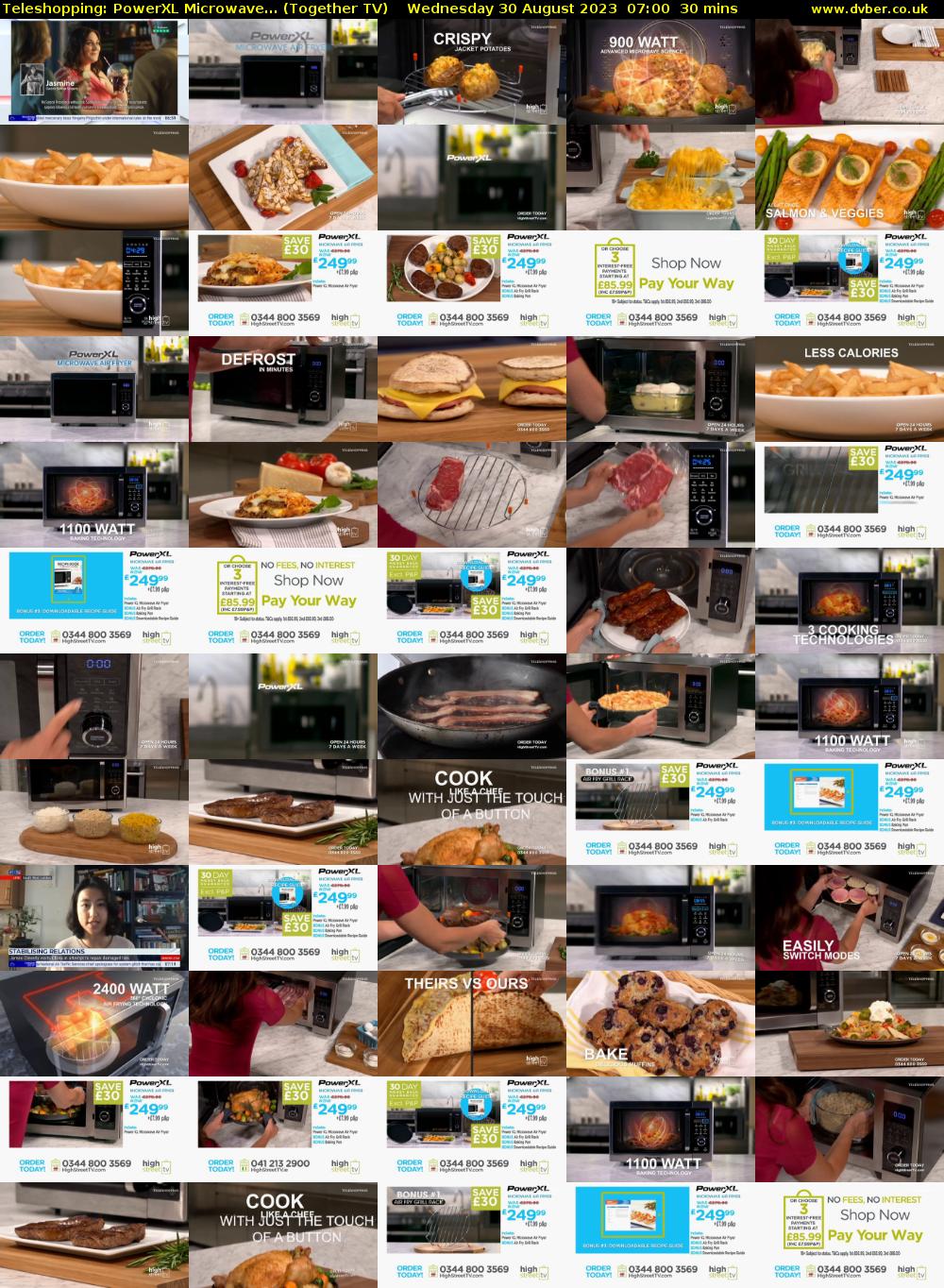 Teleshopping: PowerXL Microwave... (Together TV) Wednesday 30 August 2023 07:00 - 07:30