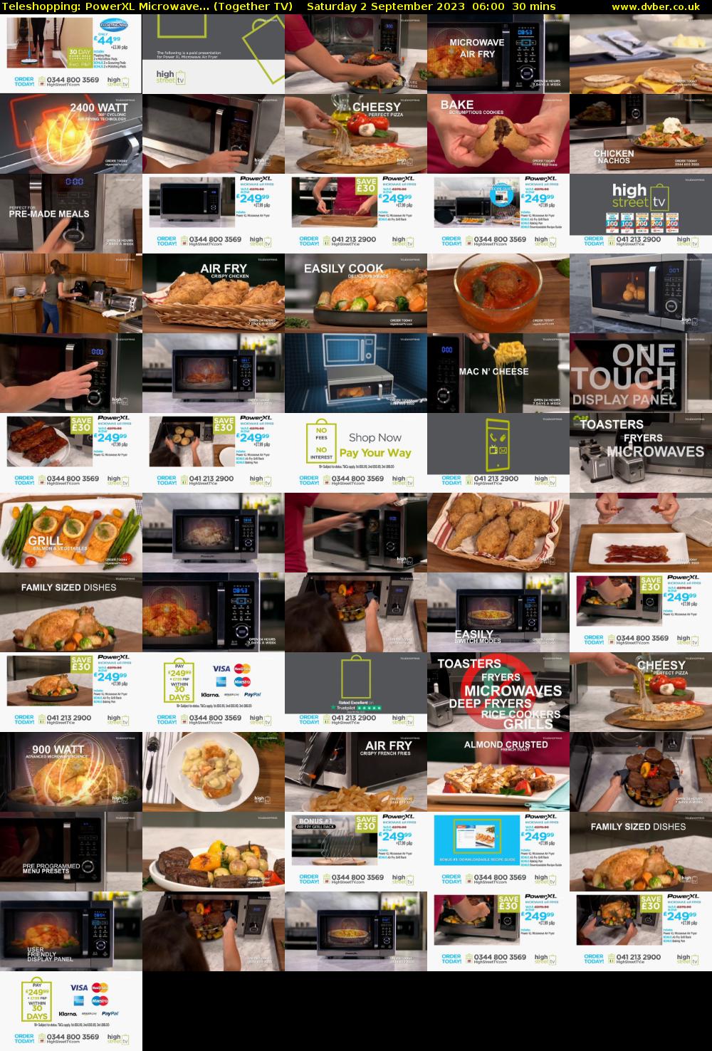 Teleshopping: PowerXL Microwave... (Together TV) Saturday 2 September 2023 06:00 - 06:30
