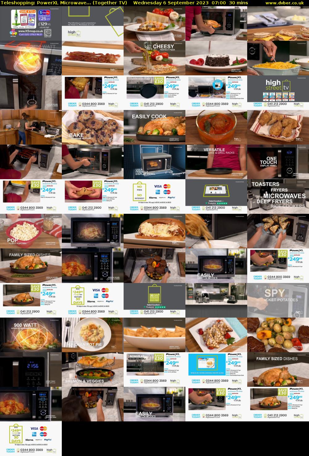 Teleshopping: PowerXL Microwave... (Together TV) Wednesday 6 September 2023 07:00 - 07:30