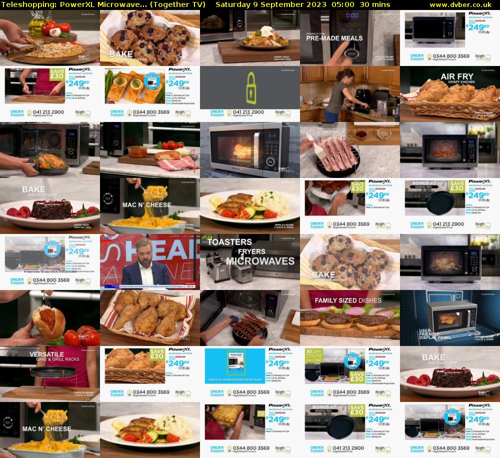 Teleshopping: PowerXL Microwave... (Together TV) Saturday 9 September 2023 05:00 - 05:30
