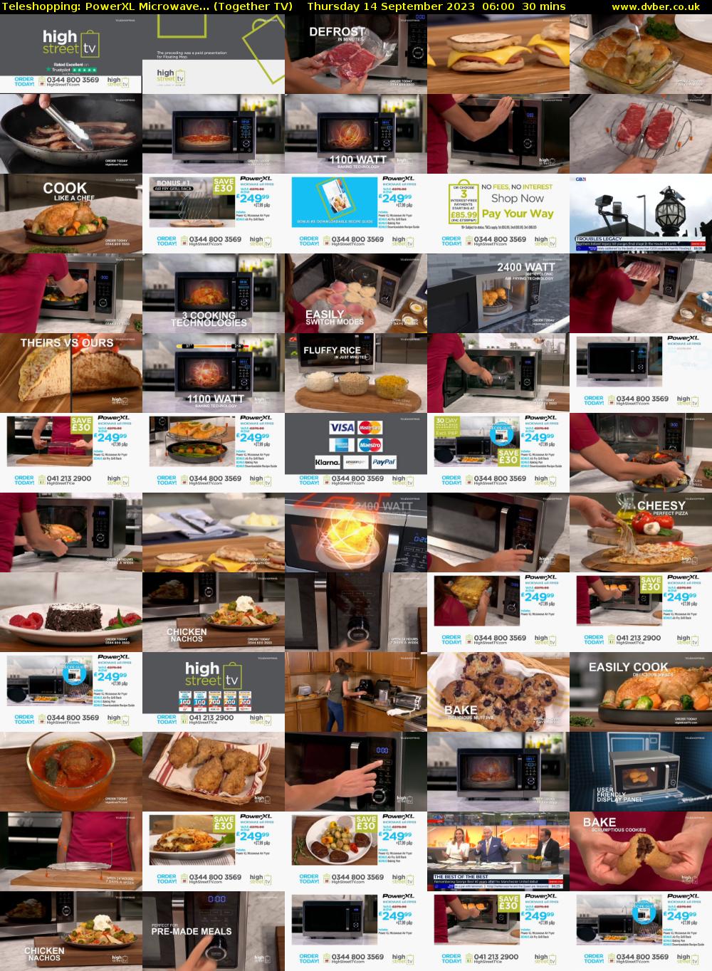 Teleshopping: PowerXL Microwave... (Together TV) Thursday 14 September 2023 06:00 - 06:30