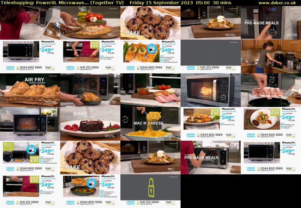 Teleshopping: PowerXL Microwave... (Together TV) Friday 15 September 2023 05:00 - 05:30