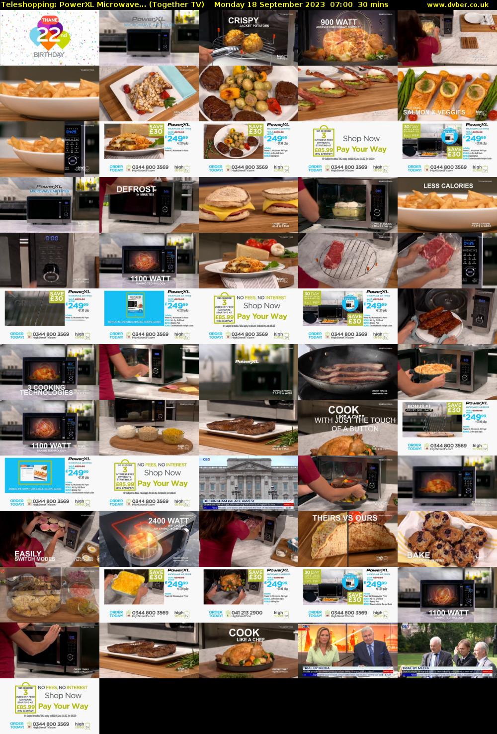 Teleshopping: PowerXL Microwave... (Together TV) Monday 18 September 2023 07:00 - 07:30