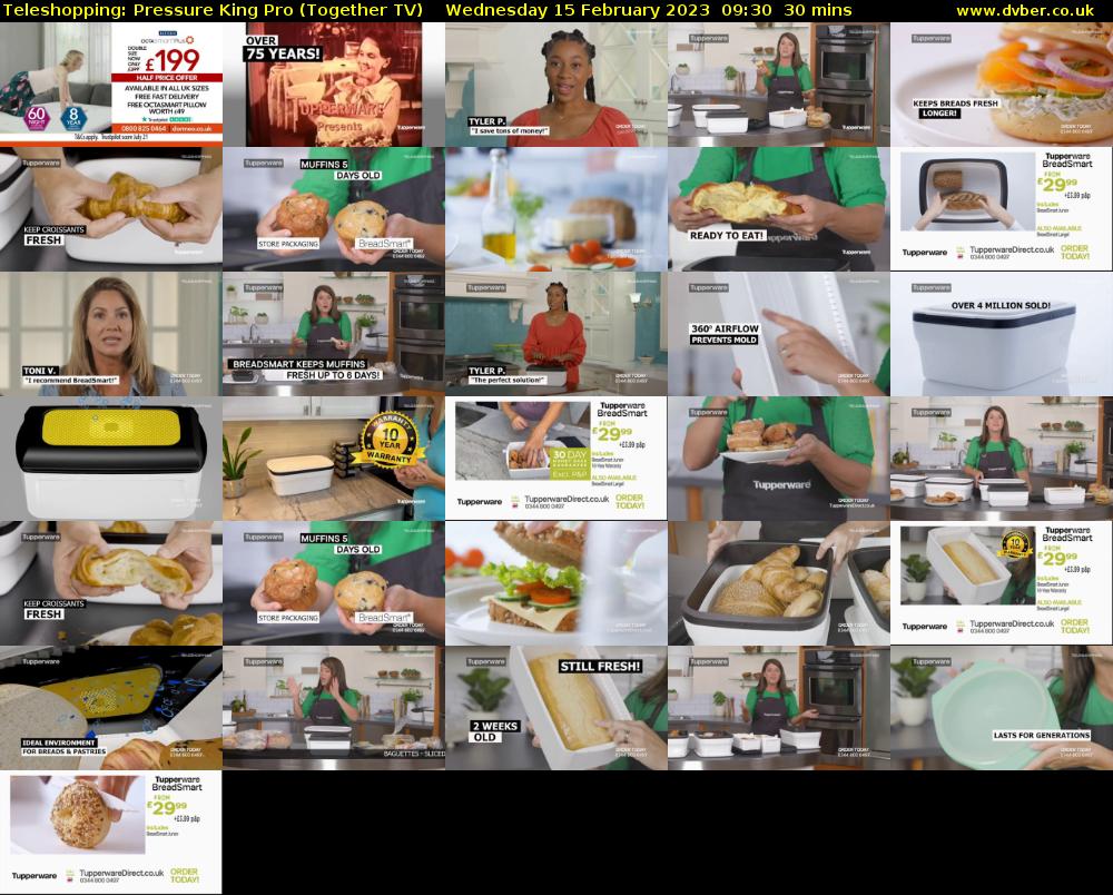 Teleshopping: Pressure King Pro (Together TV) Wednesday 15 February 2023 09:30 - 10:00