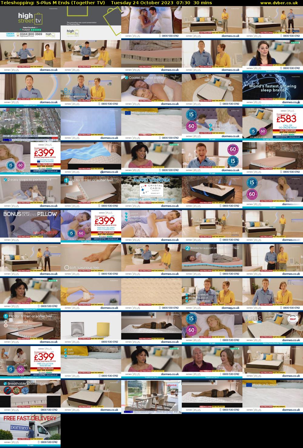 Teleshopping: S-Plus M Ends (Together TV) Tuesday 24 October 2023 07:30 - 08:00
