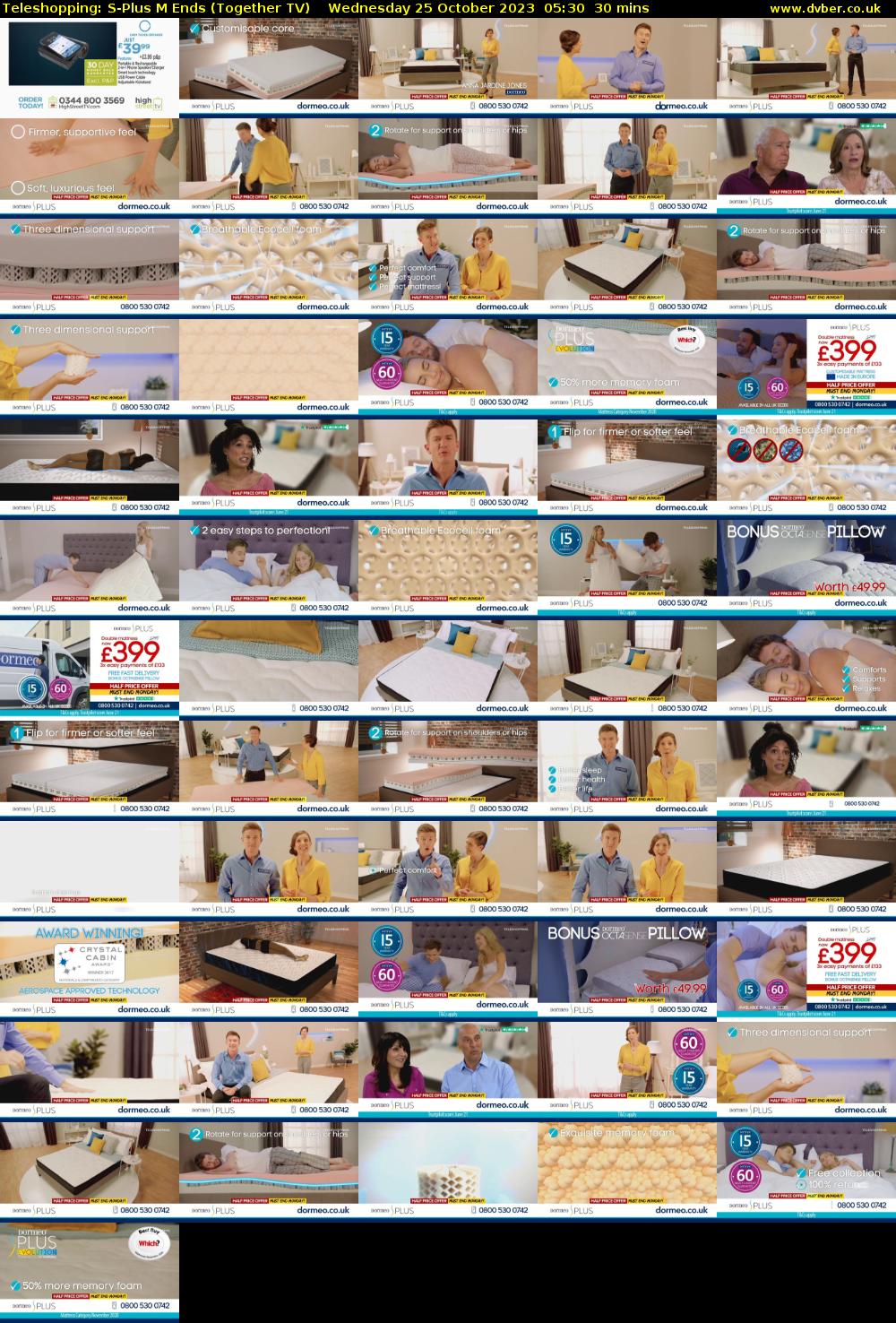 Teleshopping: S-Plus M Ends (Together TV) Wednesday 25 October 2023 05:30 - 06:00