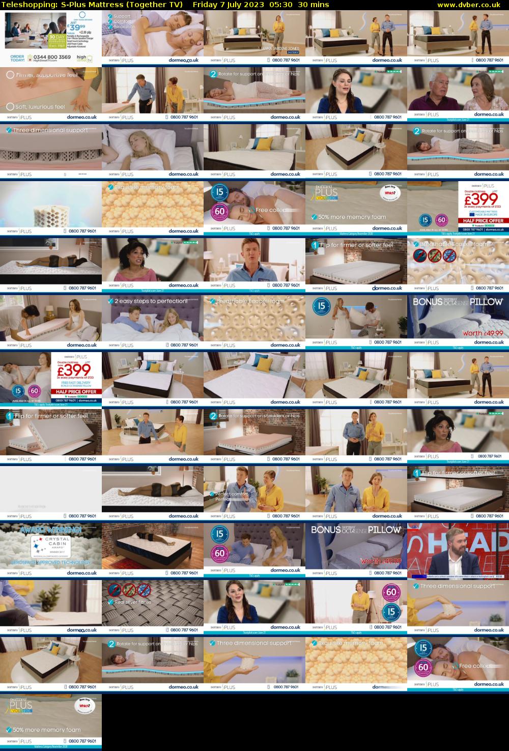 Teleshopping: S-Plus Mattress (Together TV) Friday 7 July 2023 05:30 - 06:00
