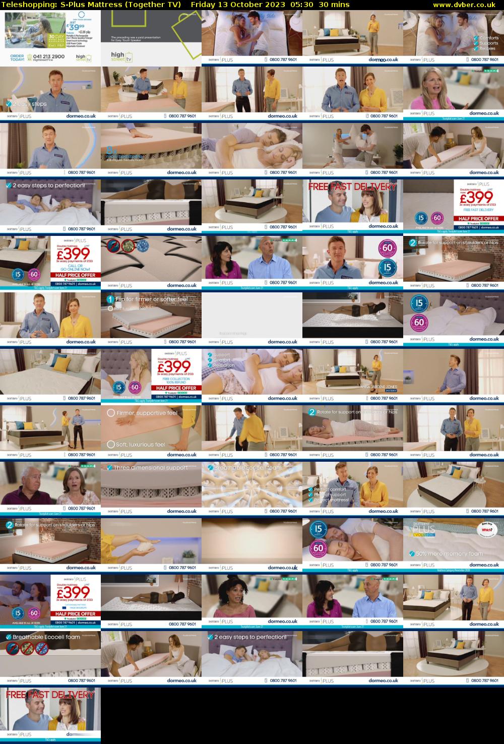 Teleshopping: S-Plus Mattress (Together TV) Friday 13 October 2023 05:30 - 06:00