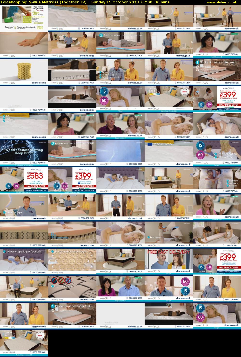 Teleshopping: S-Plus Mattress (Together TV) Sunday 15 October 2023 07:00 - 07:30