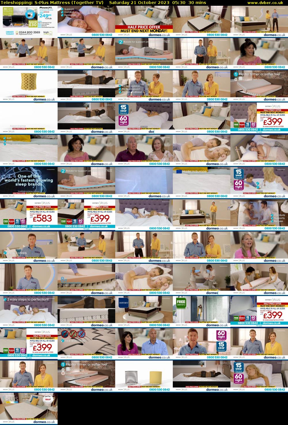 Teleshopping: S-Plus Mattress (Together TV) Saturday 21 October 2023 05:30 - 06:00