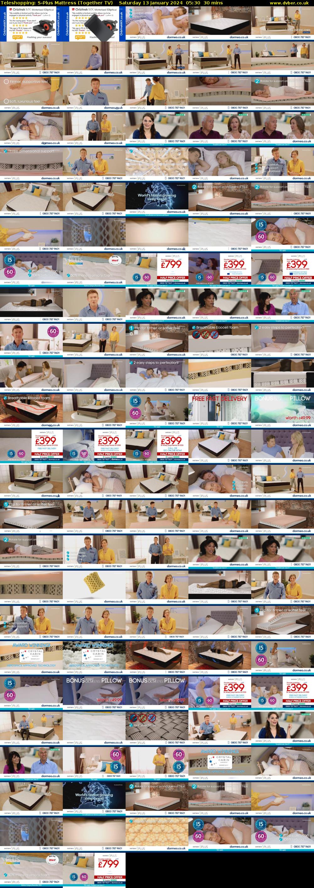 Teleshopping: S-Plus Mattress (Together TV) Saturday 13 January 2024 05:30 - 06:00