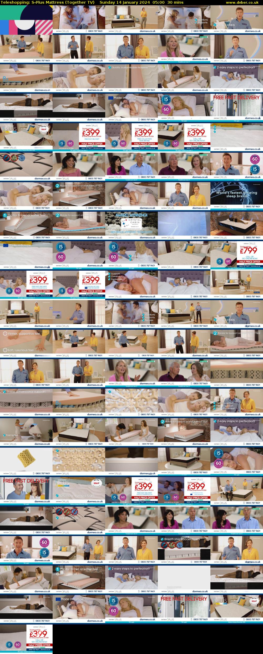 Teleshopping: S-Plus Mattress (Together TV) Sunday 14 January 2024 05:00 - 05:30