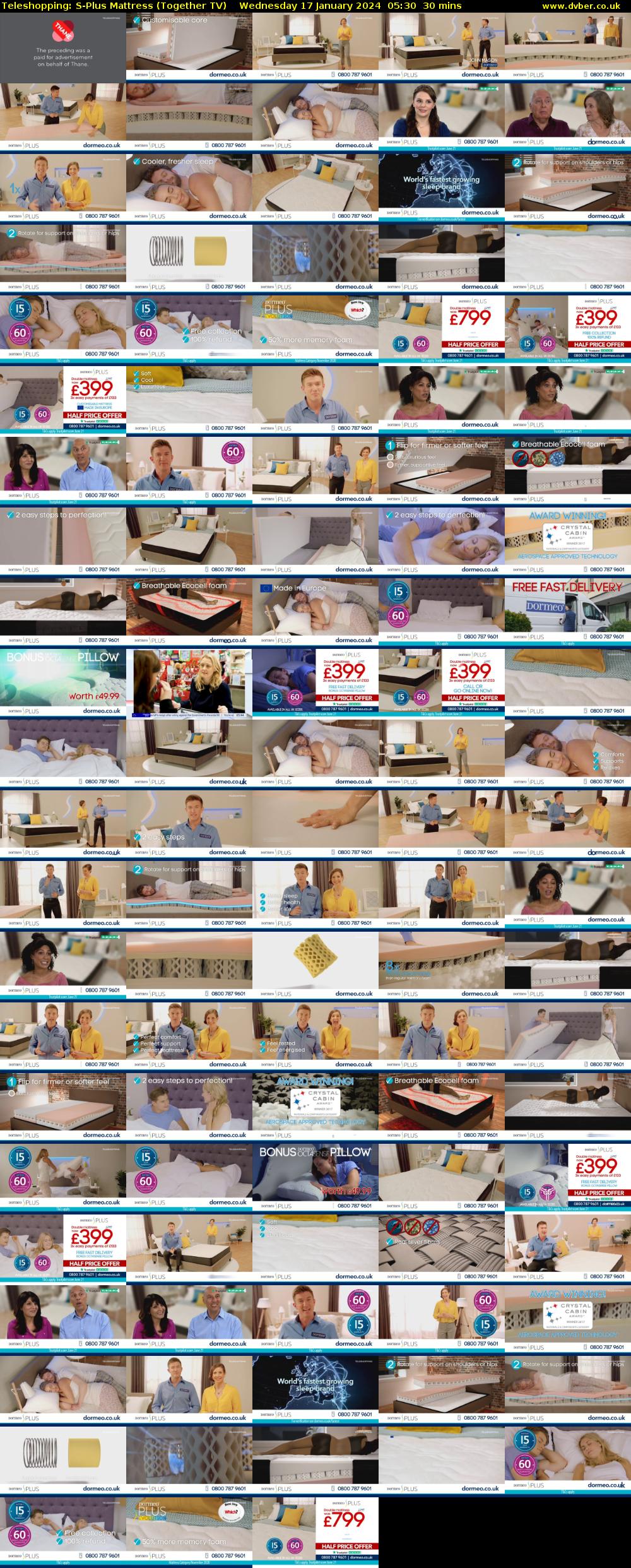 Teleshopping: S-Plus Mattress (Together TV) Wednesday 17 January 2024 05:30 - 06:00
