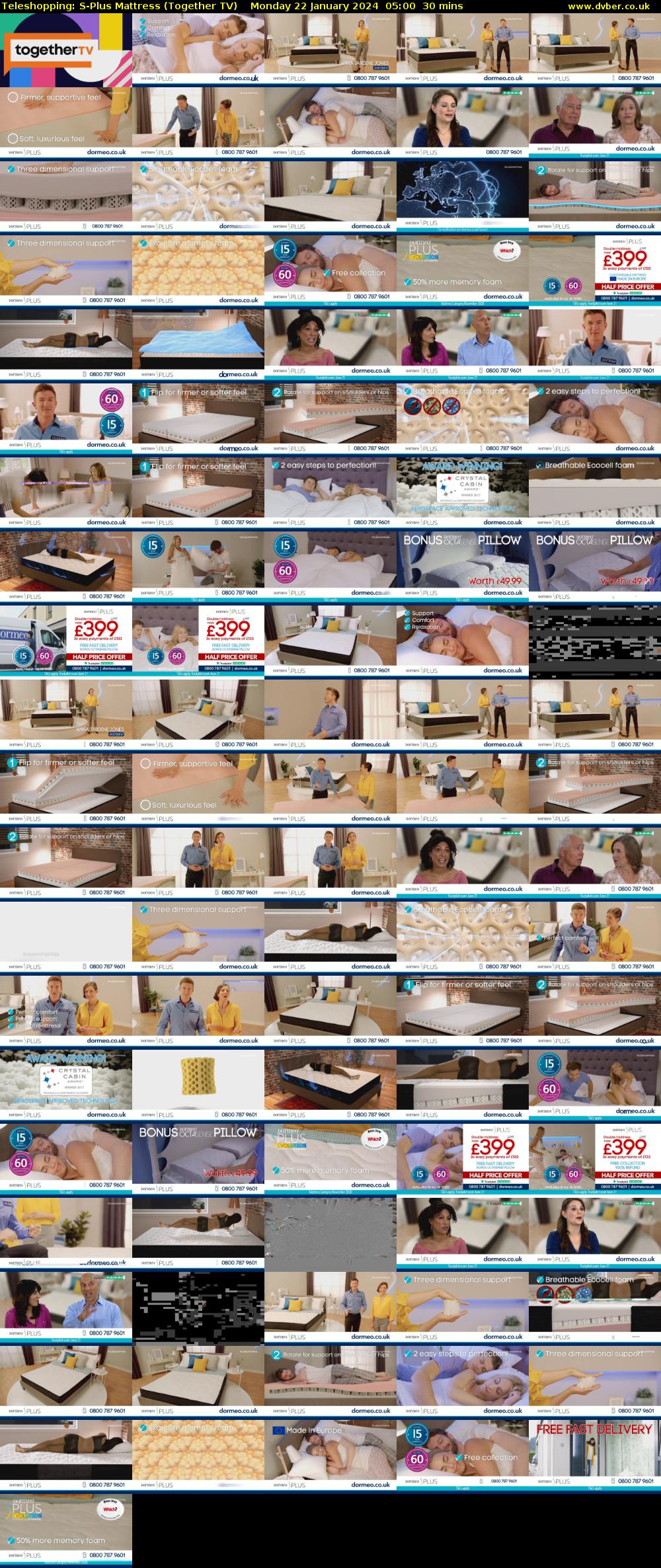 Teleshopping: S-Plus Mattress (Together TV) Monday 22 January 2024 05:00 - 05:30