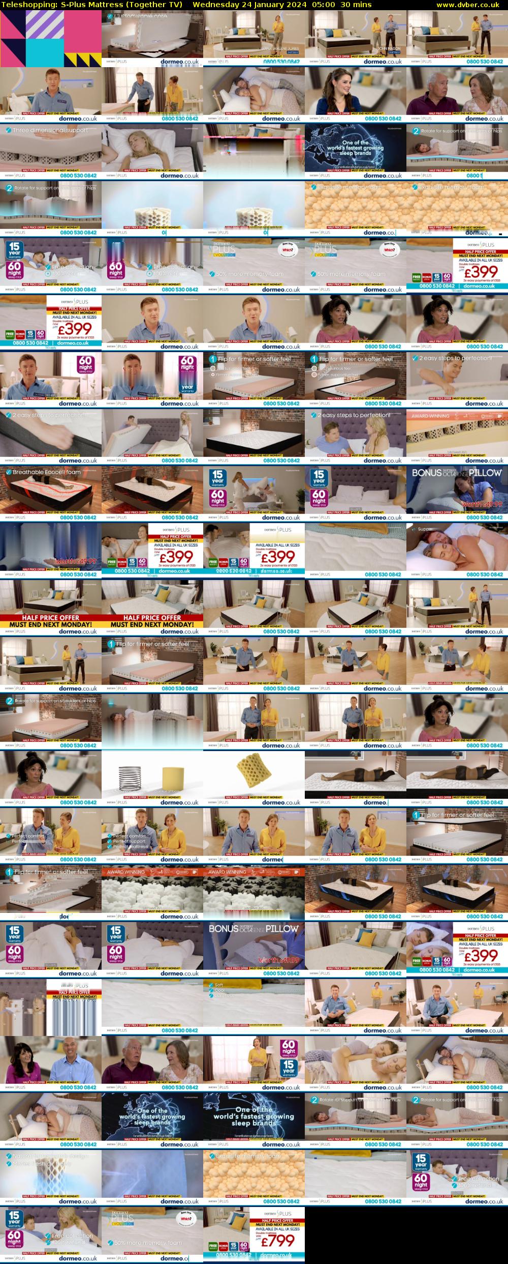 Teleshopping: S-Plus Mattress (Together TV) Wednesday 24 January 2024 05:00 - 05:30