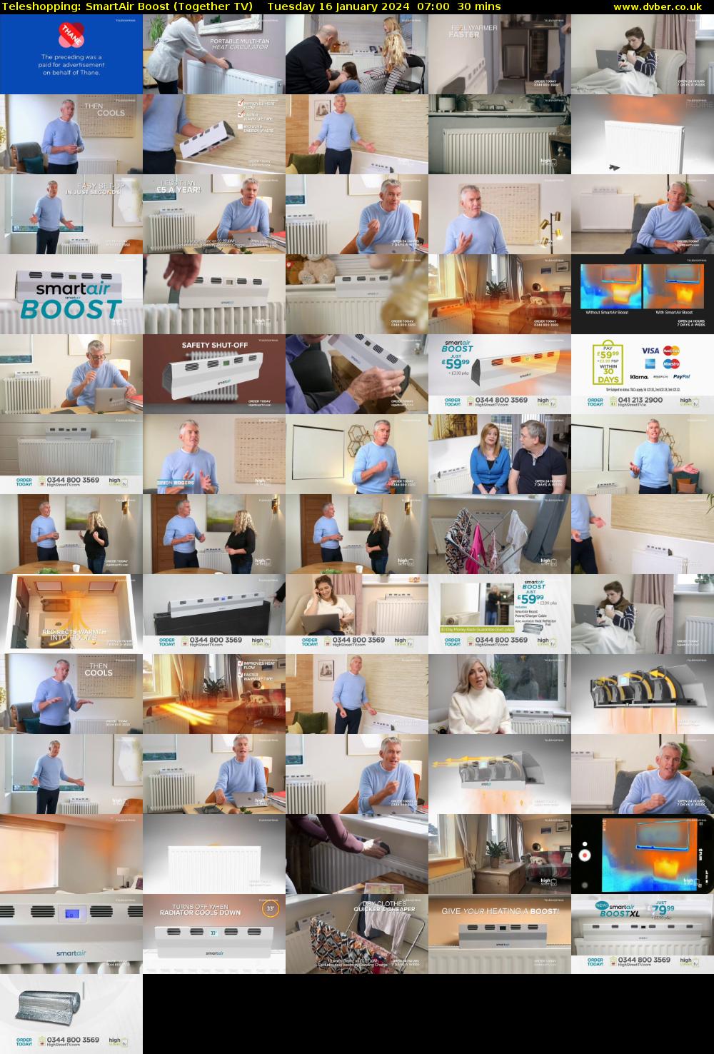 Teleshopping: SmartAir Boost (Together TV) Tuesday 16 January 2024 07:00 - 07:30