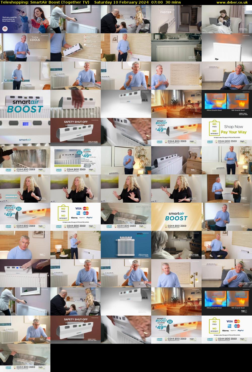 Teleshopping: SmartAir Boost (Together TV) Saturday 10 February 2024 07:00 - 07:30
