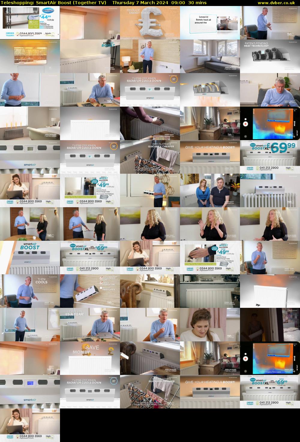Teleshopping: SmartAir Boost (Together TV) Thursday 7 March 2024 09:00 - 09:30