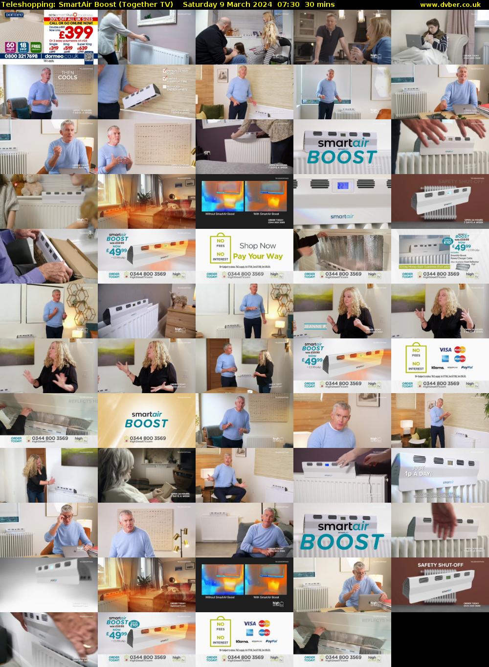 Teleshopping: SmartAir Boost (Together TV) Saturday 9 March 2024 07:30 - 08:00