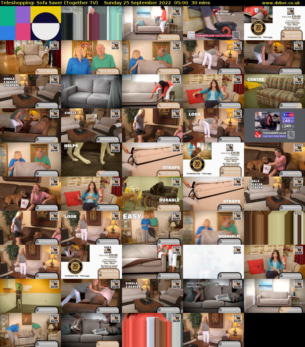 Teleshopping: Sofa Saver (Together TV) Sunday 25 September 2022 05:00 - 05:30