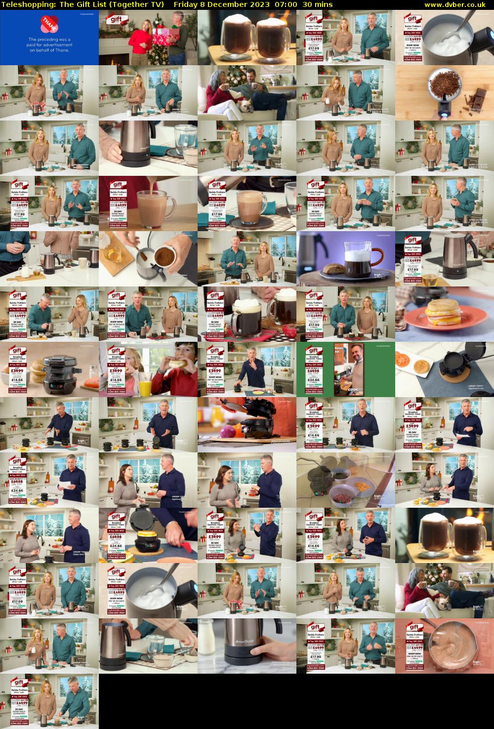 Teleshopping: The Gift List (Together TV) Friday 8 December 2023 07:00 - 07:30