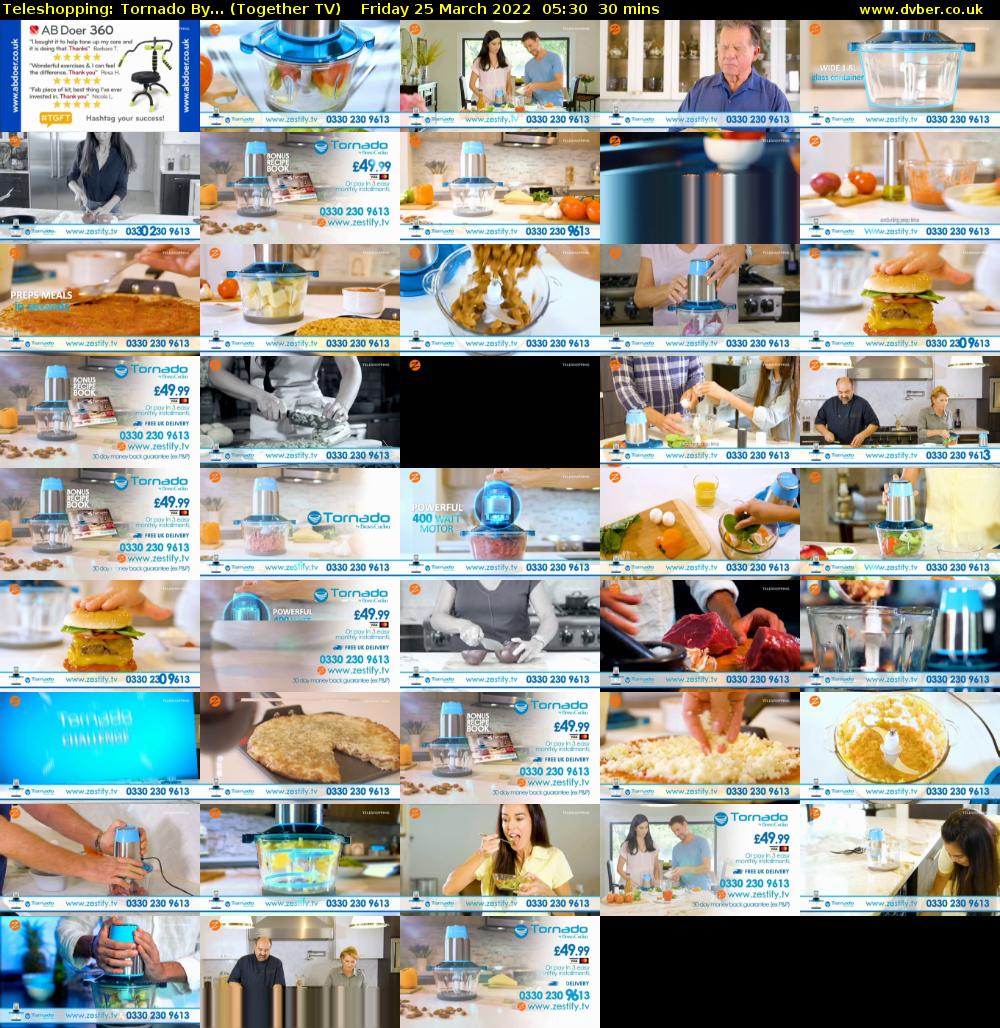 Teleshopping: Tornado By... (Together TV) Friday 25 March 2022 05:30 - 06:00