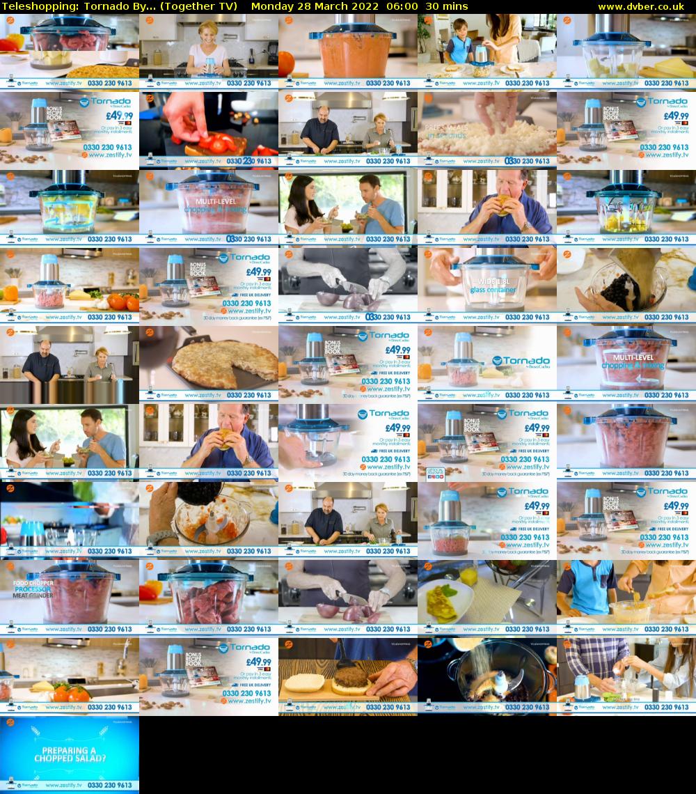 Teleshopping: Tornado By... (Together TV) Monday 28 March 2022 06:00 - 06:30