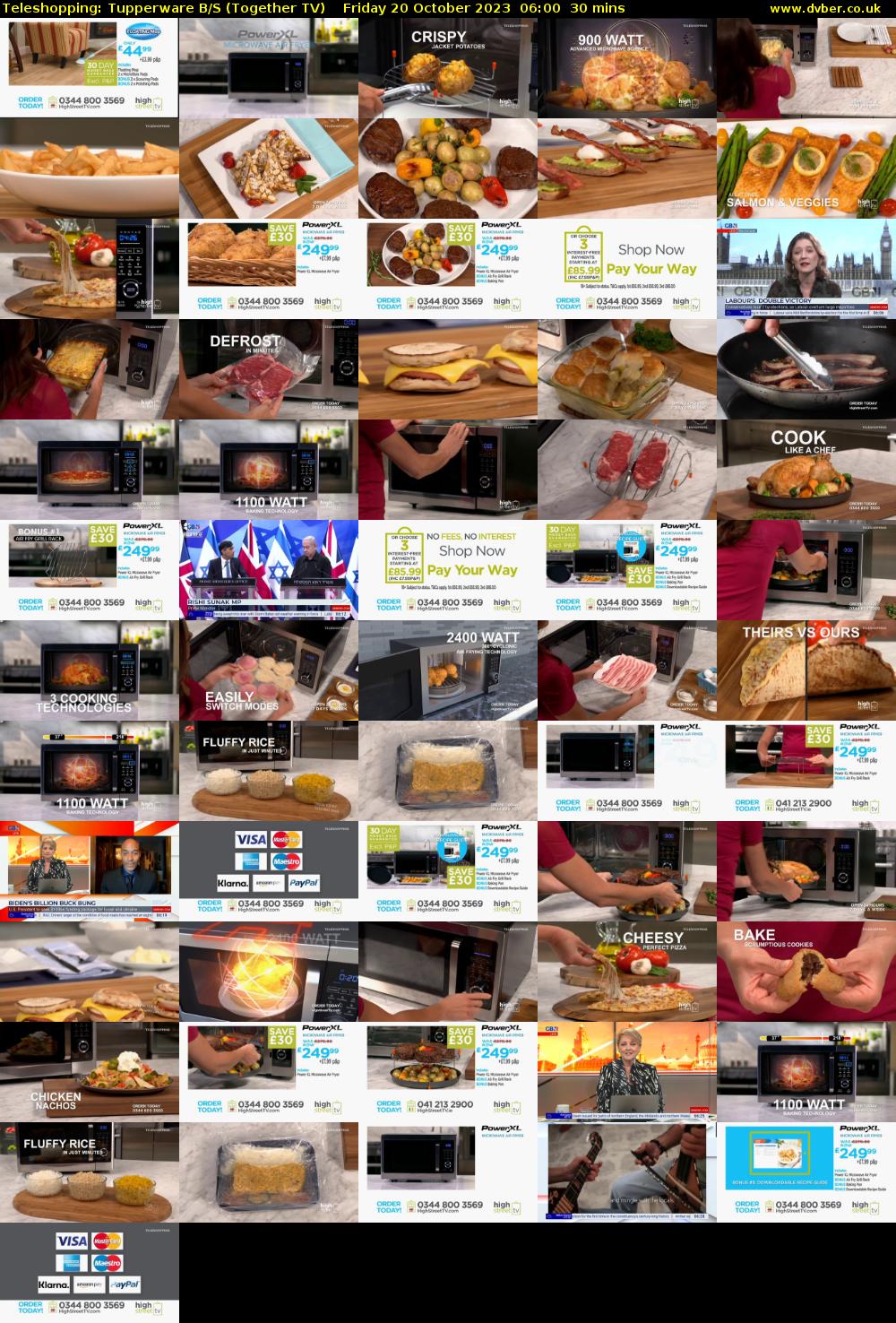 Teleshopping: Tupperware B/S (Together TV) Friday 20 October 2023 06:00 - 06:30