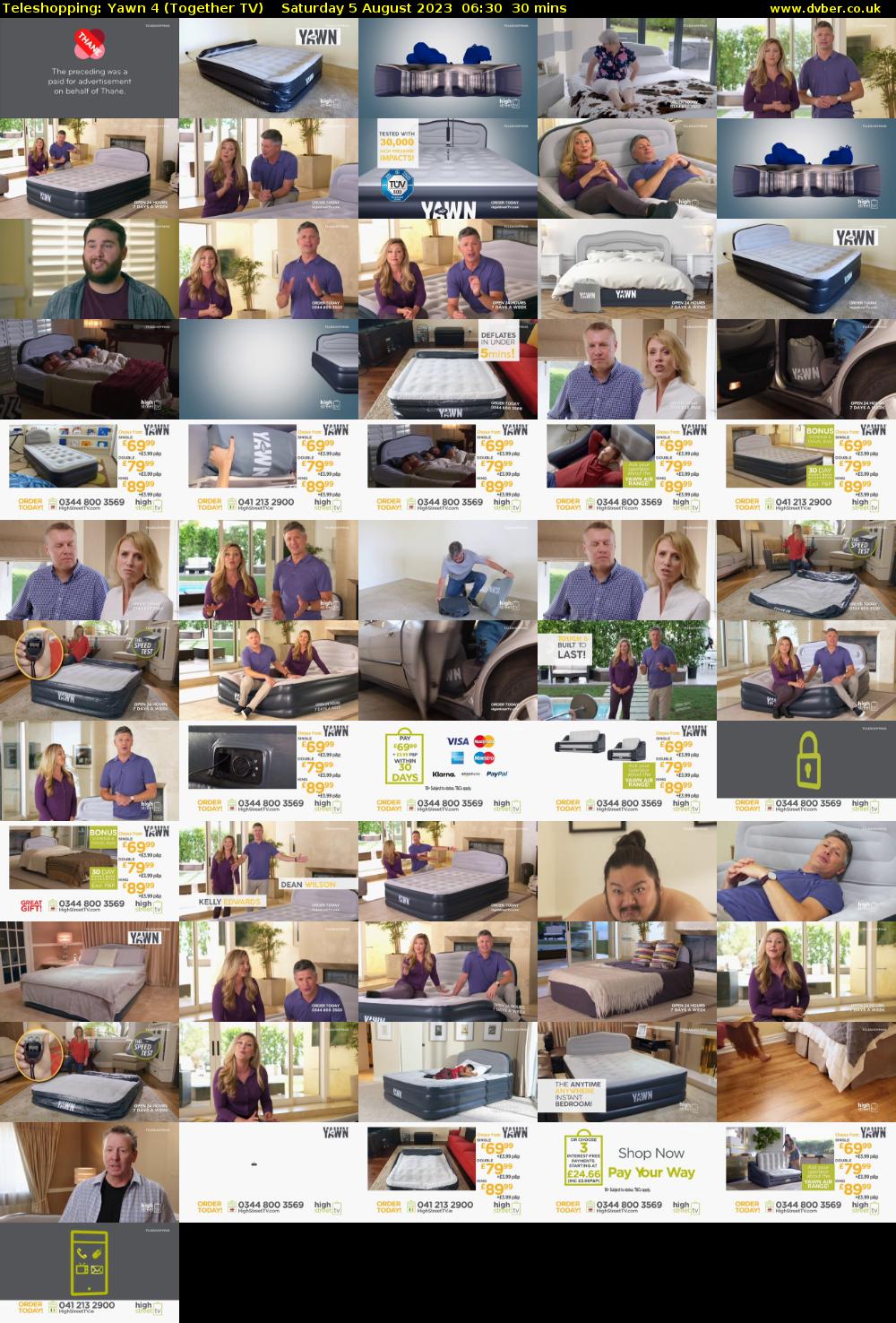 Teleshopping: Yawn 4 (Together TV) Saturday 5 August 2023 06:30 - 07:00