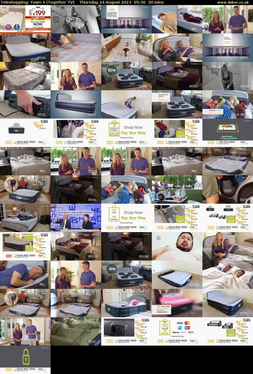 Teleshopping: Yawn 4 (Together TV) Thursday 24 August 2023 05:30 - 06:00