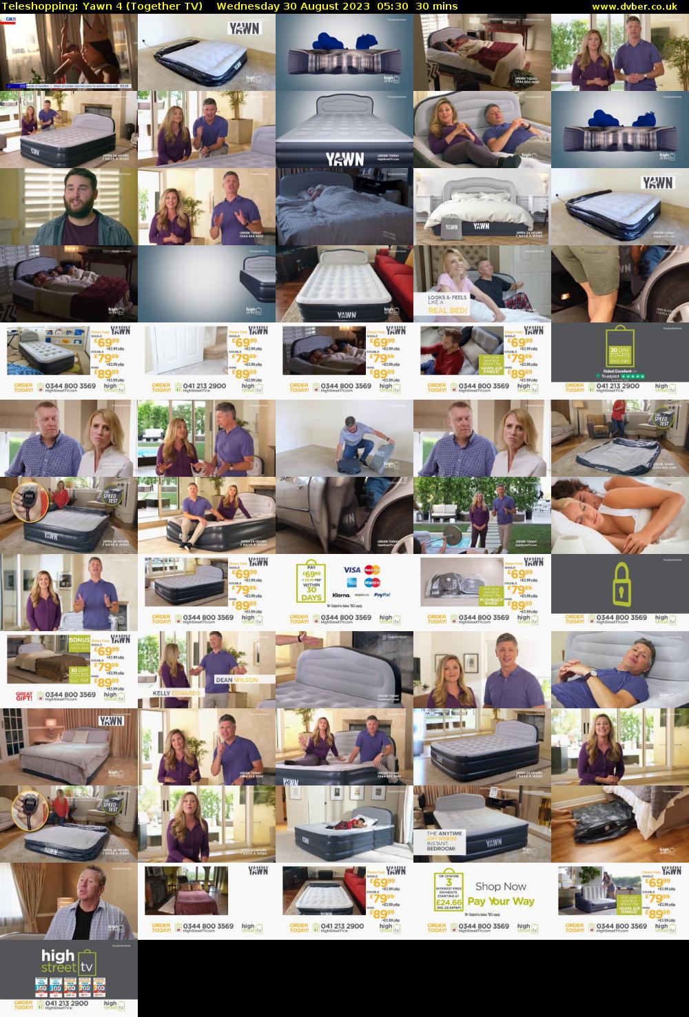 Teleshopping: Yawn 4 (Together TV) Wednesday 30 August 2023 05:30 - 06:00