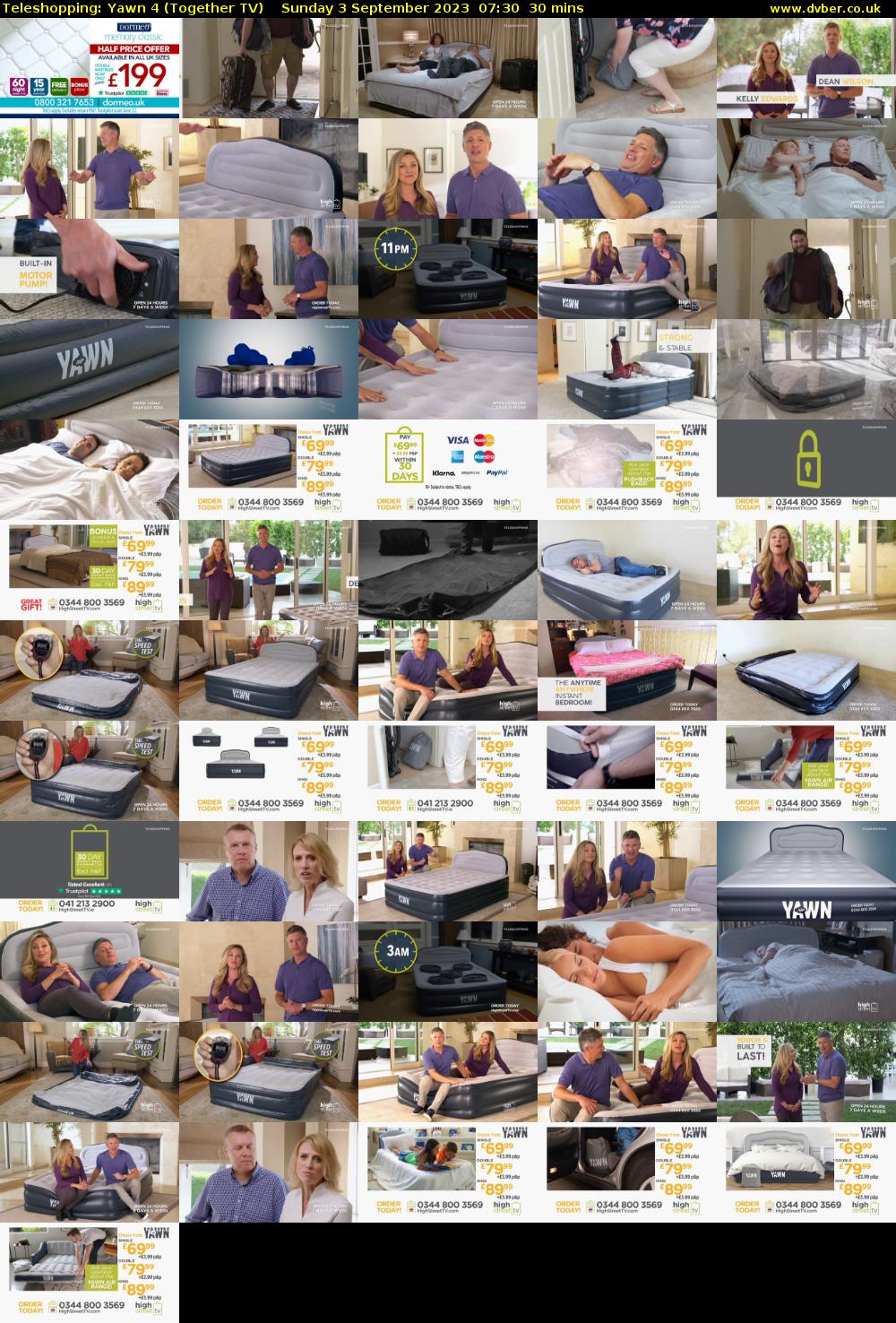 Teleshopping: Yawn 4 (Together TV) Sunday 3 September 2023 07:30 - 08:00