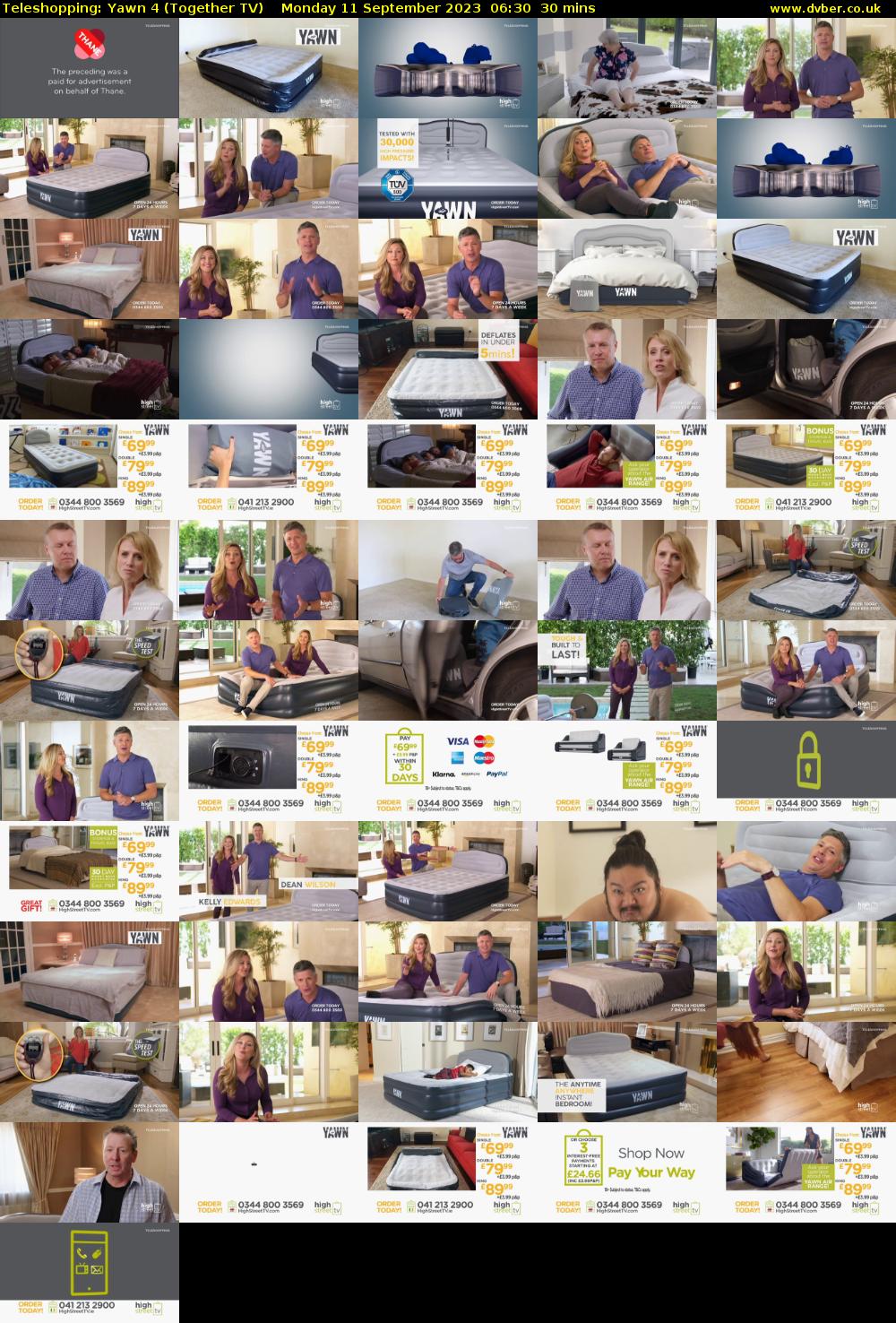 Teleshopping: Yawn 4 (Together TV) Monday 11 September 2023 06:30 - 07:00