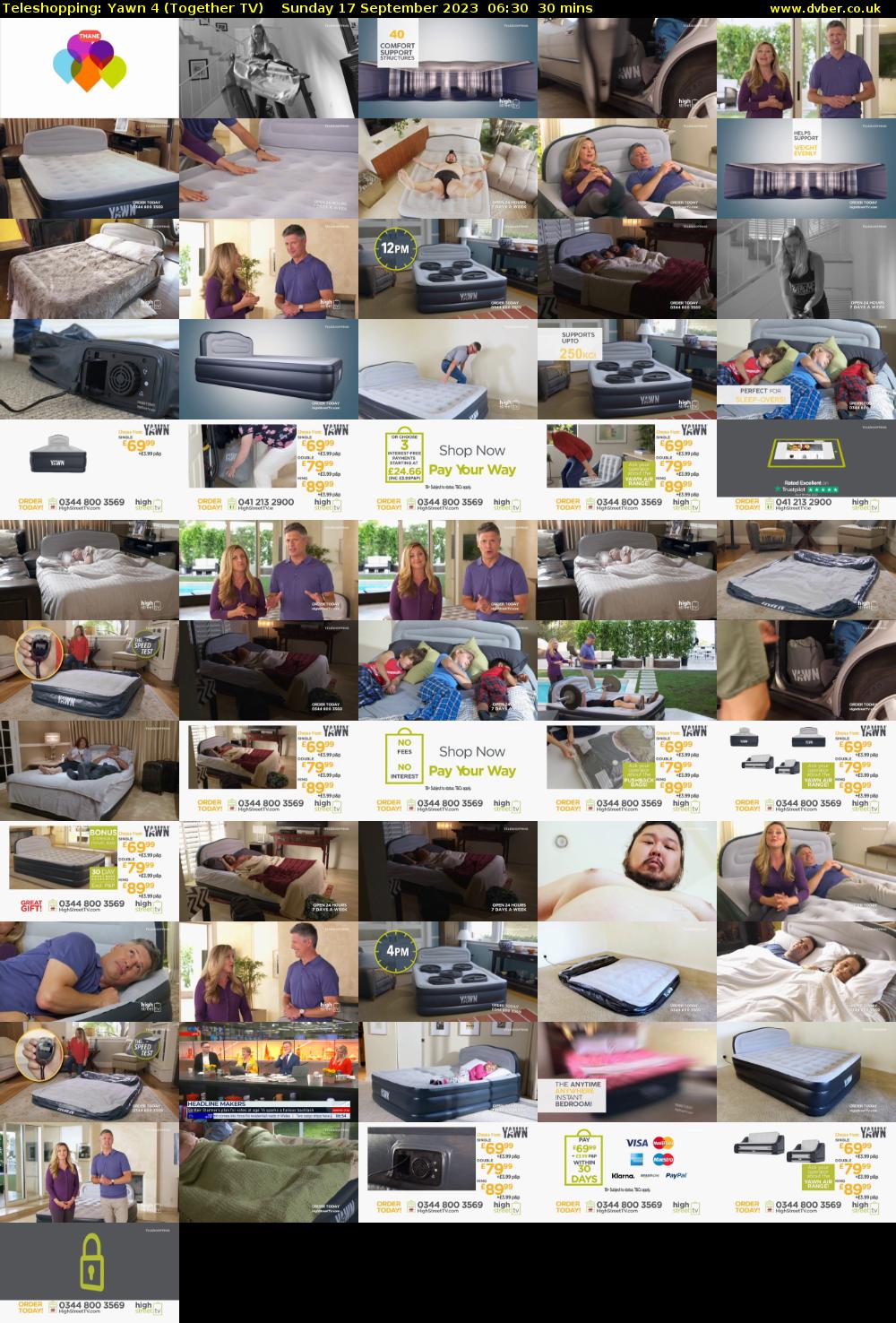 Teleshopping: Yawn 4 (Together TV) Sunday 17 September 2023 06:30 - 07:00