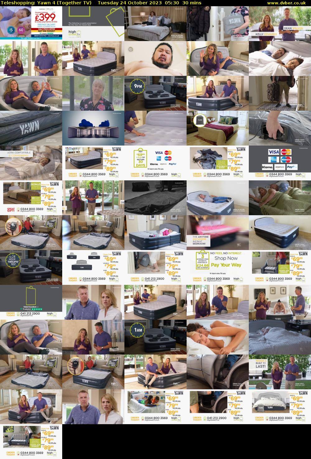 Teleshopping: Yawn 4 (Together TV) Tuesday 24 October 2023 05:30 - 06:00