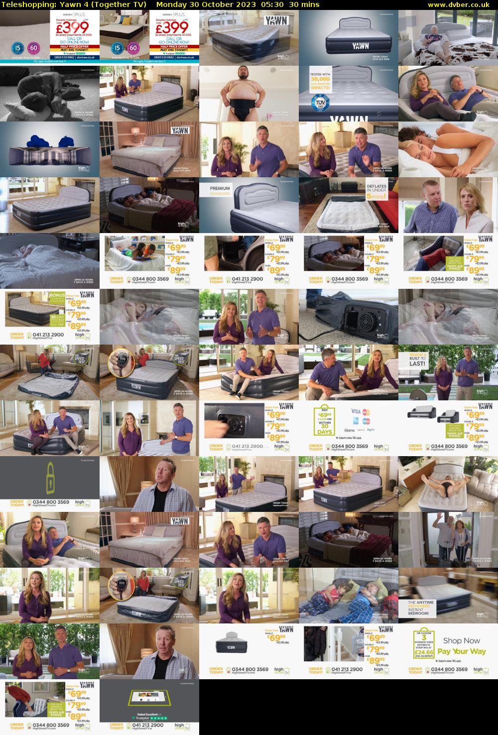 Teleshopping: Yawn 4 (Together TV) Monday 30 October 2023 05:30 - 06:00