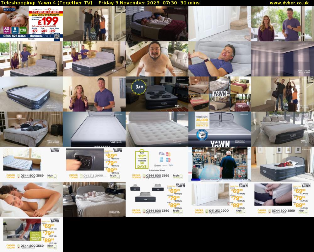 Teleshopping: Yawn 4 (Together TV) Friday 3 November 2023 07:30 - 08:00
