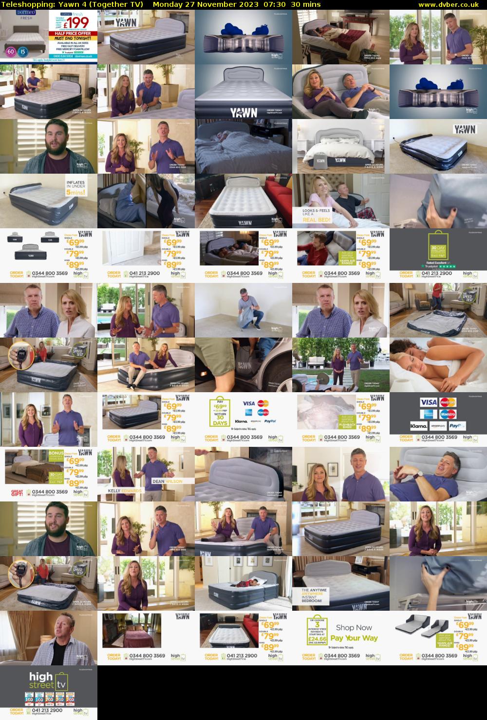 Teleshopping: Yawn 4 (Together TV) Monday 27 November 2023 07:30 - 08:00