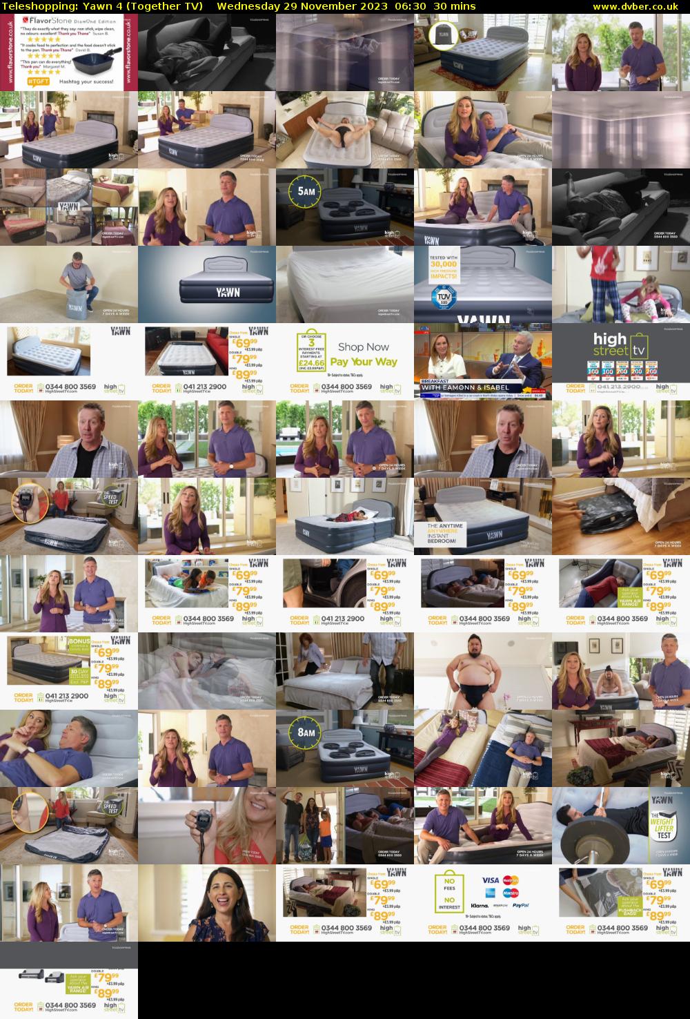 Teleshopping: Yawn 4 (Together TV) Wednesday 29 November 2023 06:30 - 07:00