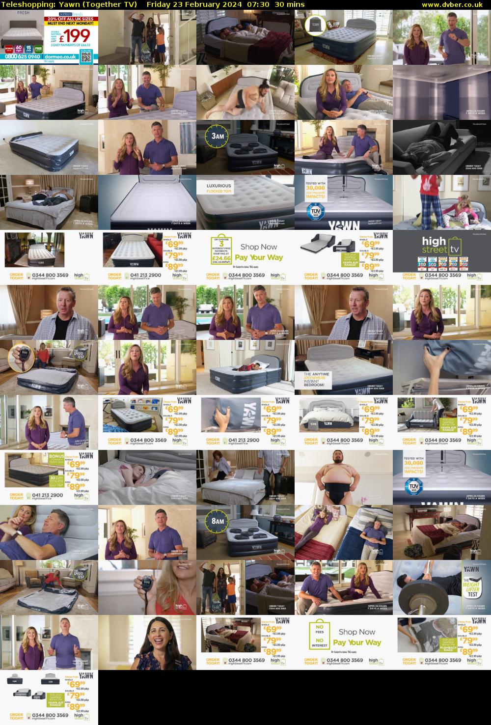 Teleshopping: Yawn (Together TV) Friday 23 February 2024 07:30 - 08:00