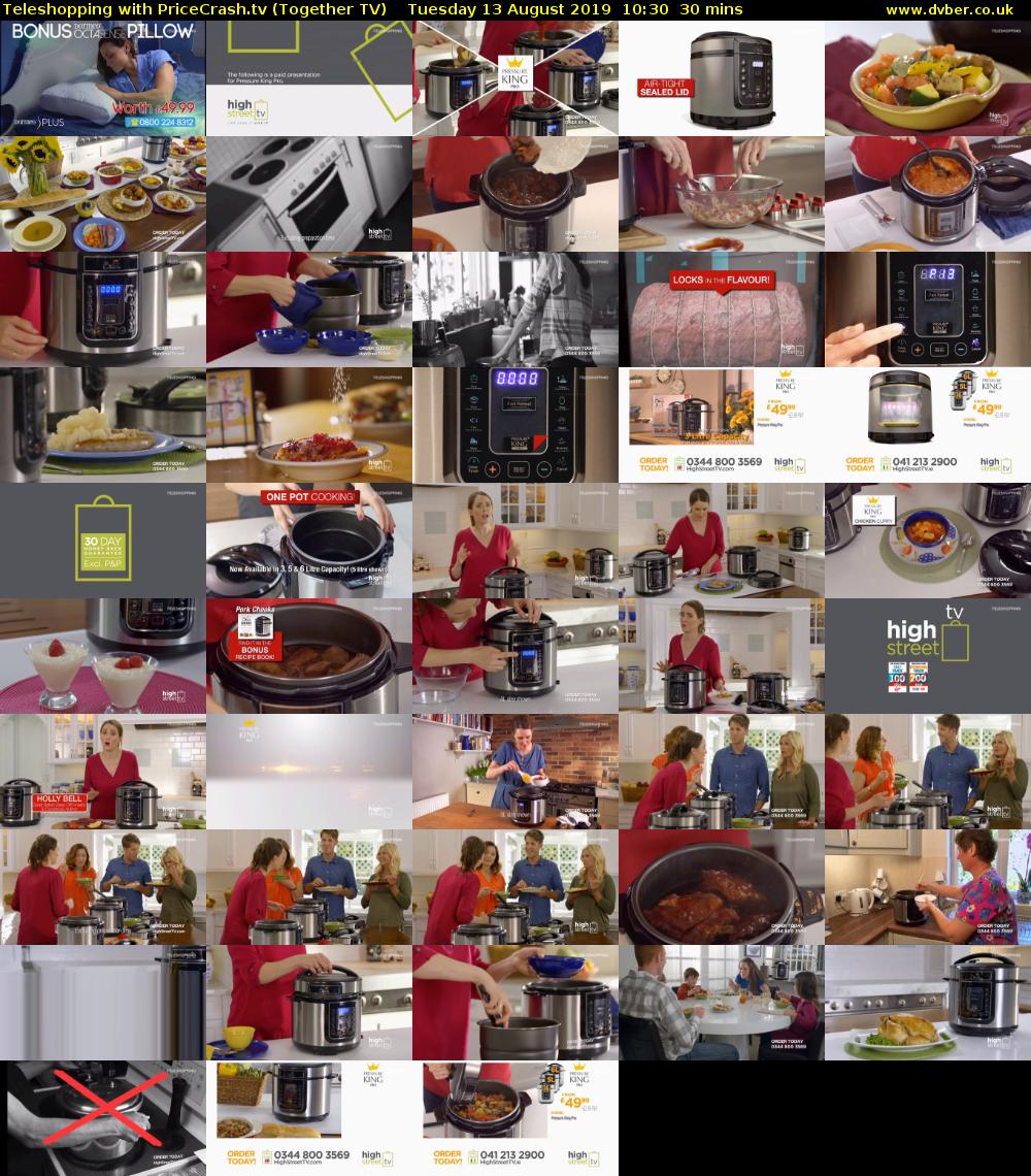 Teleshopping with PriceCrash.tv (Together TV) Tuesday 13 August 2019 10:30 - 11:00