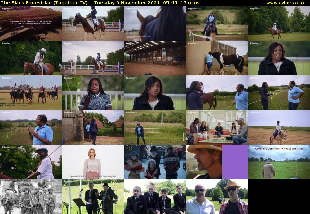 The Black Equestrian (Together TV) Tuesday 9 November 2021 05:45 - 06:00