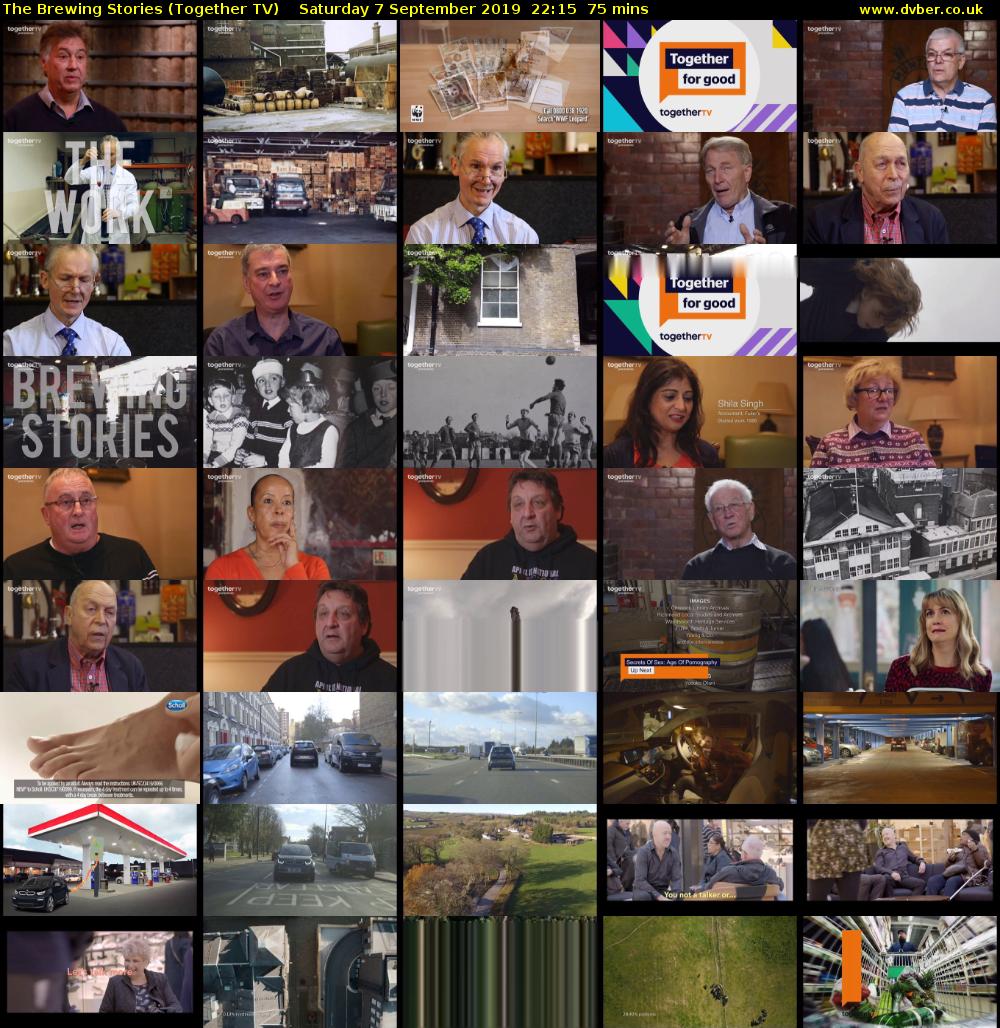 The Brewing Stories (Together TV) Saturday 7 September 2019 22:15 - 23:30