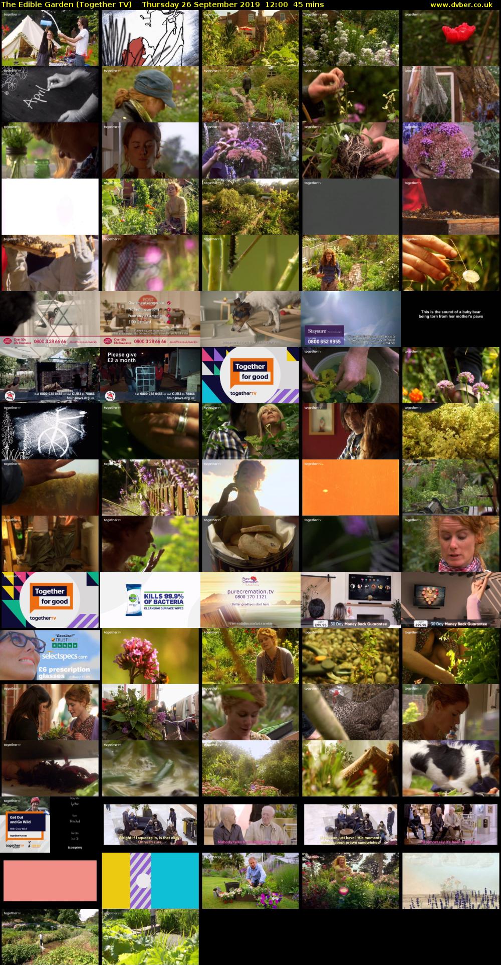 The Edible Garden (Together TV) Thursday 26 September 2019 12:00 - 12:45
