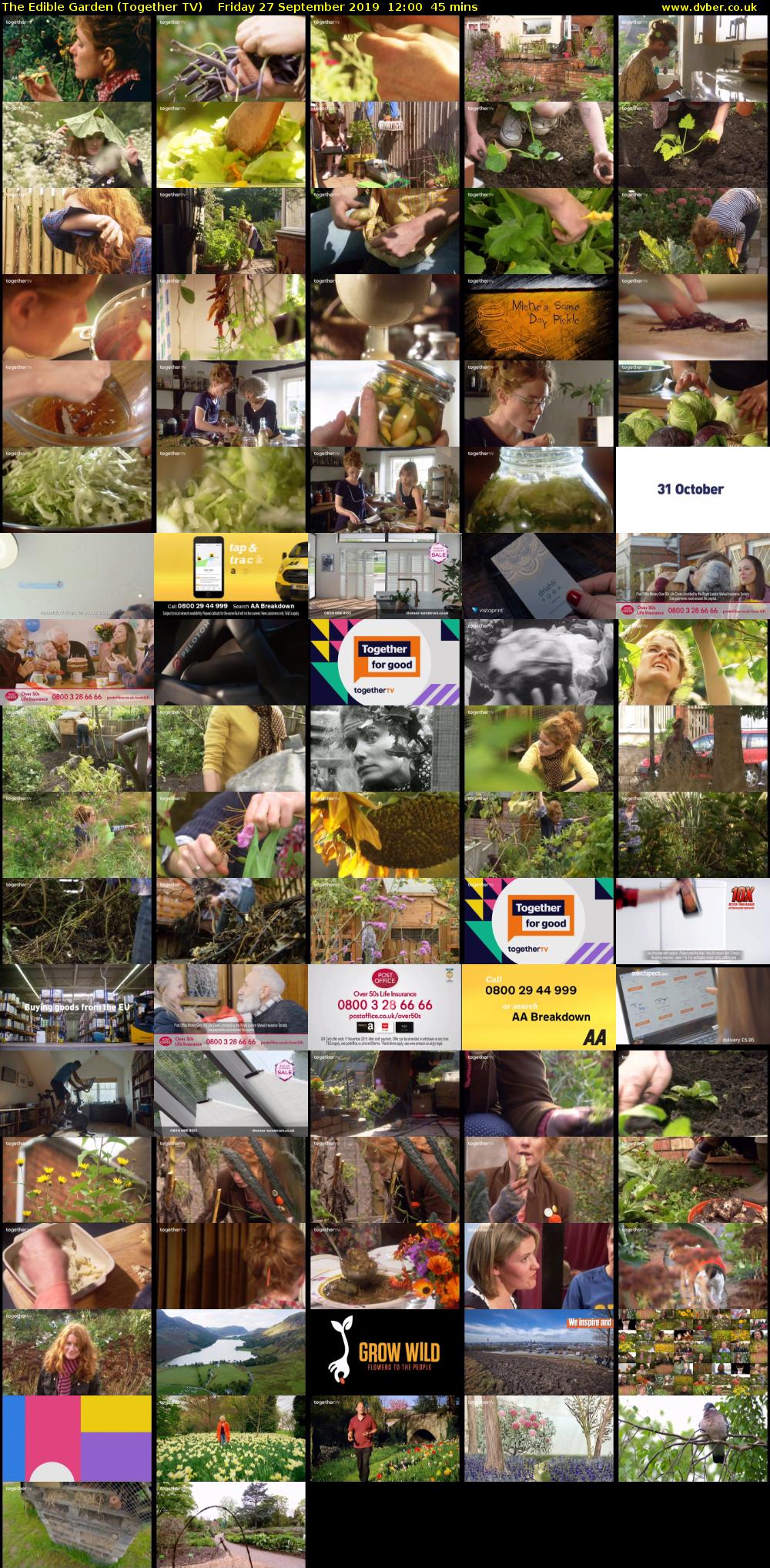 The Edible Garden (Together TV) Friday 27 September 2019 12:00 - 12:45